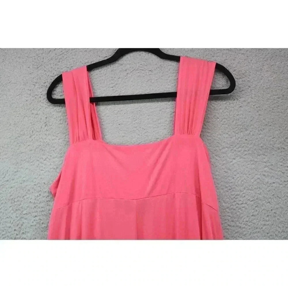 Susan Graver Maxi Coral Sleeveless Dress-Size XL-Stretchy-Flowy-Romantic - Picture 7 of 7